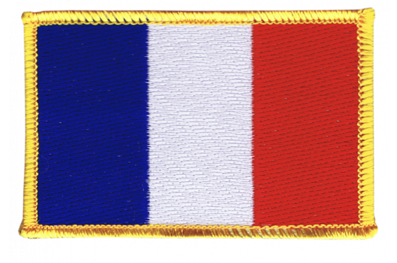Écusson brodé drapeau de la France - À coudre - Emblème national français