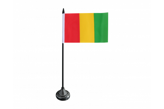 Drapeau de table de la Guinée 10x15 cm