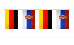 Guirlande d'amitié Allemagne - Serbie avec blason - 15 x 22 cm