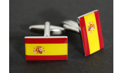 Boutons de Manchette drapeau Espagne - 18 x 12 mm