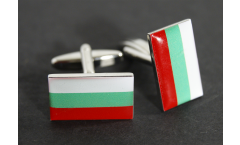 Boutons de Manchette drapeau Bulgarie - 18 x 12 mm