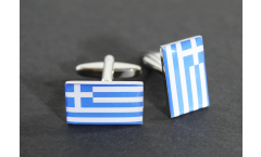 Boutons de Manchette drapeau Grèce - 18 x 12 mm