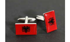 Boutons de Manchette drapeau Albanie - 18 x 12 mm
