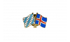 Pin's épinglette de l'amitié Bavière - Islande - 22 mm