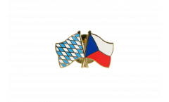 Pin's épinglette de l'amitié Bavière - République Tchèquie - 22 mm
