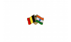 Pin's épinglette de l'amitié Belgique - Inde - 22 mm