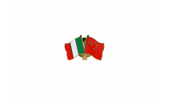 Pin's épinglette de l'amitié Italie - Chine - 22 mm