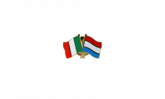 Pin's épinglette de l'amitié Italie - Luxembourg - 22 mm