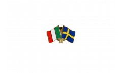 Pin's épinglette de l'amitié Italie - Suède - 22 mm
