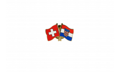 Pin's épinglette de l'amitié Suisse - Croatie - 22 mm