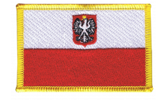 Écusson brodé Pologne avec aigle - 8 x 6 cm