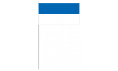 Drapeau en papier Blanc-Bleu - 12 x 24 cm