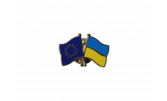 Pin's épinglette de l'amitié Europe - Ukraine - 22 mm