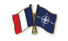 Pin's épinglette de l'amitié France - OTAN - 22 mm