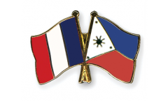 Pin's épinglette de l'amitié France - Philippines - 22 mm