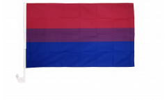 Drapeau de voiture Bi-Pride bisexuel - 30 x 40 cm