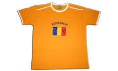 Tee Shirt / T-Shirt Roumanie, orange-blanc, Taille M, Soccer-T