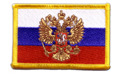 Écusson brodé Russie avec blason - 8 x 6 cm