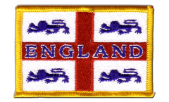 Écusson brodé Angleterre avec 4 Lions - 8 x 6 cm