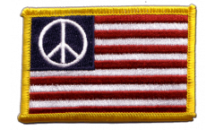 Écusson brodé USA Etats-Unis PEACE - 8 x 6 cm