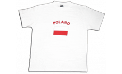 Tee Shirt / T-Shirt Pologne, blanc, Taille XXL, Round-T