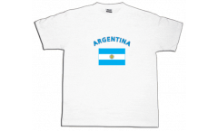 Tee Shirt / T-Shirt Argentine, blanc, Taille XL, Round-T