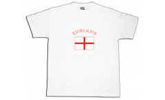 Tee Shirt / T-Shirt Angleterre St. George, blanc, Taille M, Round-T