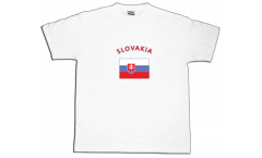 Tee Shirt / T-Shirt Slovaquie, blanc, Taille XXL, Round-T