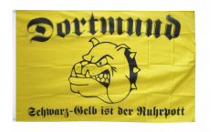 Drapeau supporteur Dortmund bulldog Ruhrpott