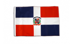 Drapeau République dominicaine avec ourlet