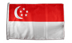 Drapeau Singapour avec ourlet