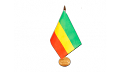Drapeau de table Éthiopie sans blason, Rasta