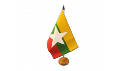 Drapeau de table Myanmar nouveau