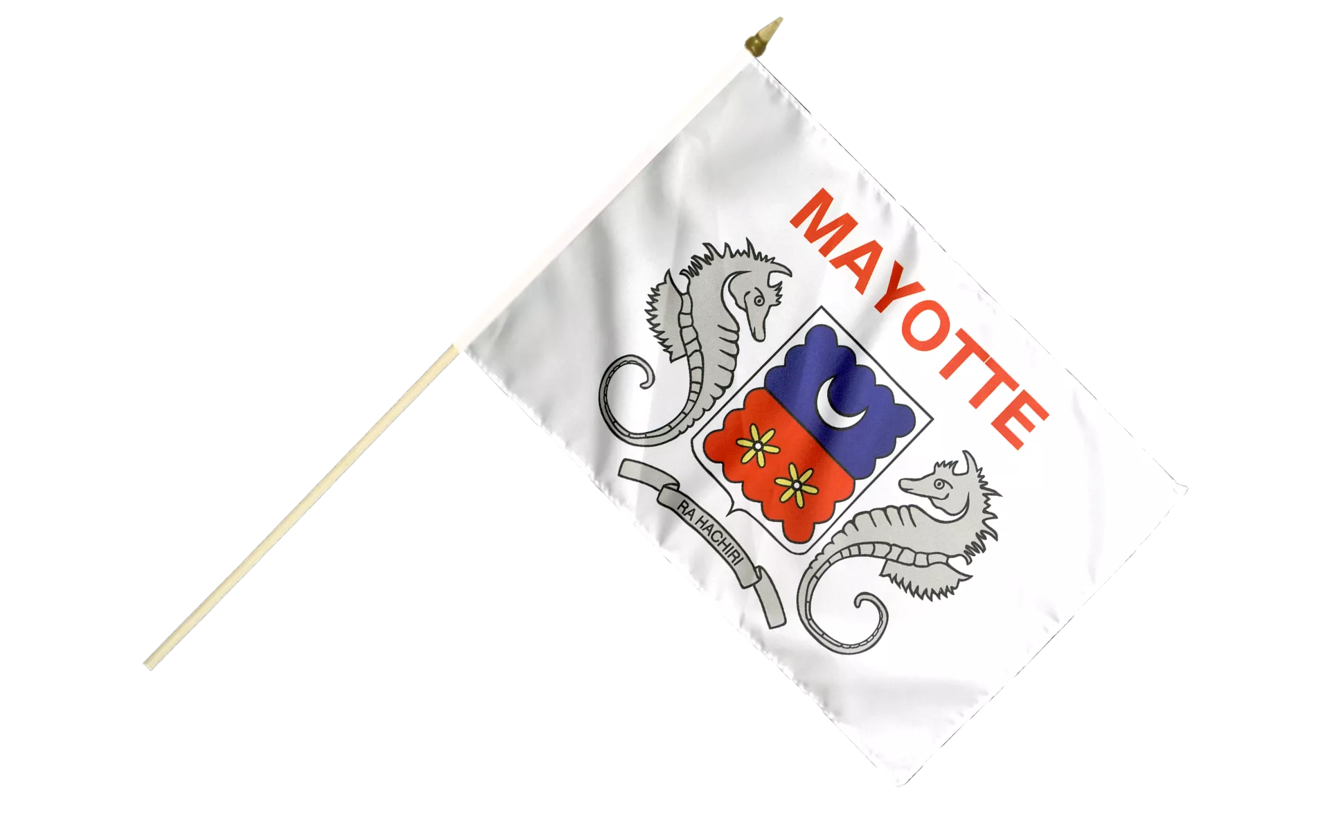 Drapeau France Mayotte avec ourlet 