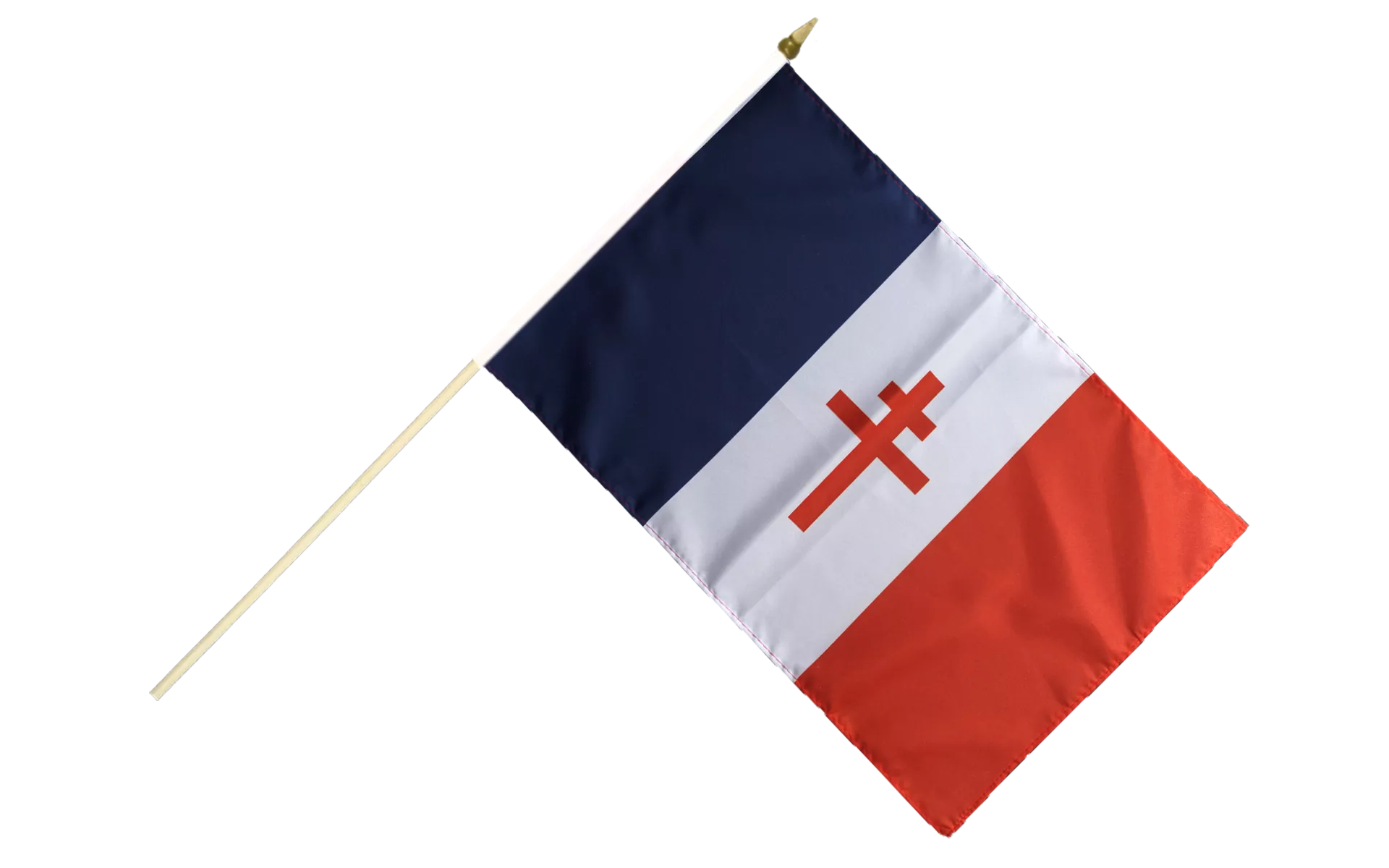 Drapeau France libre 1940-43 - Croix de Lorraine à bas prix - maison-des- drapeaux.com