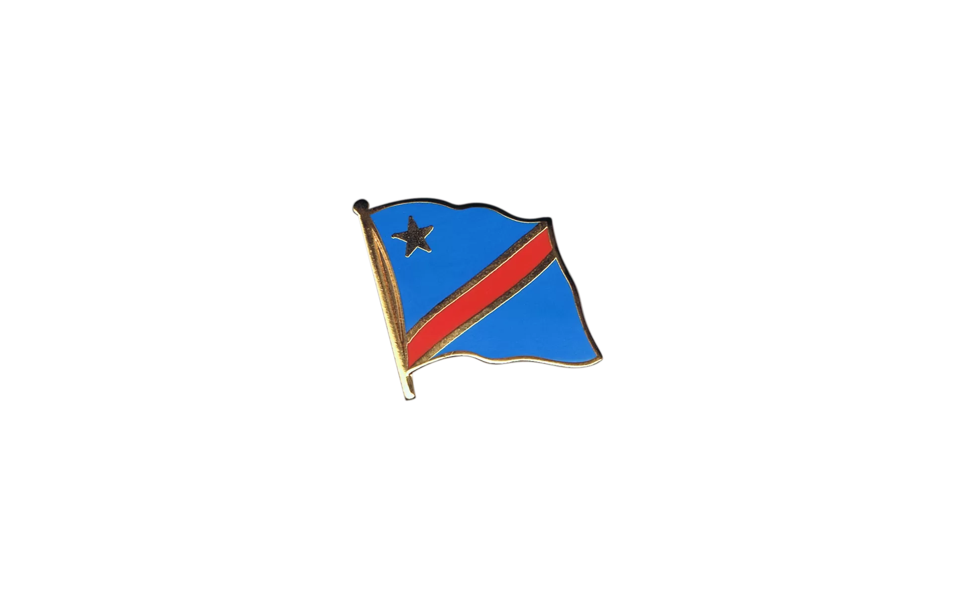 Akacha pins pin Badge pin's Metal avec Pince Papillon Drapeau Congo rdc :  : Mode