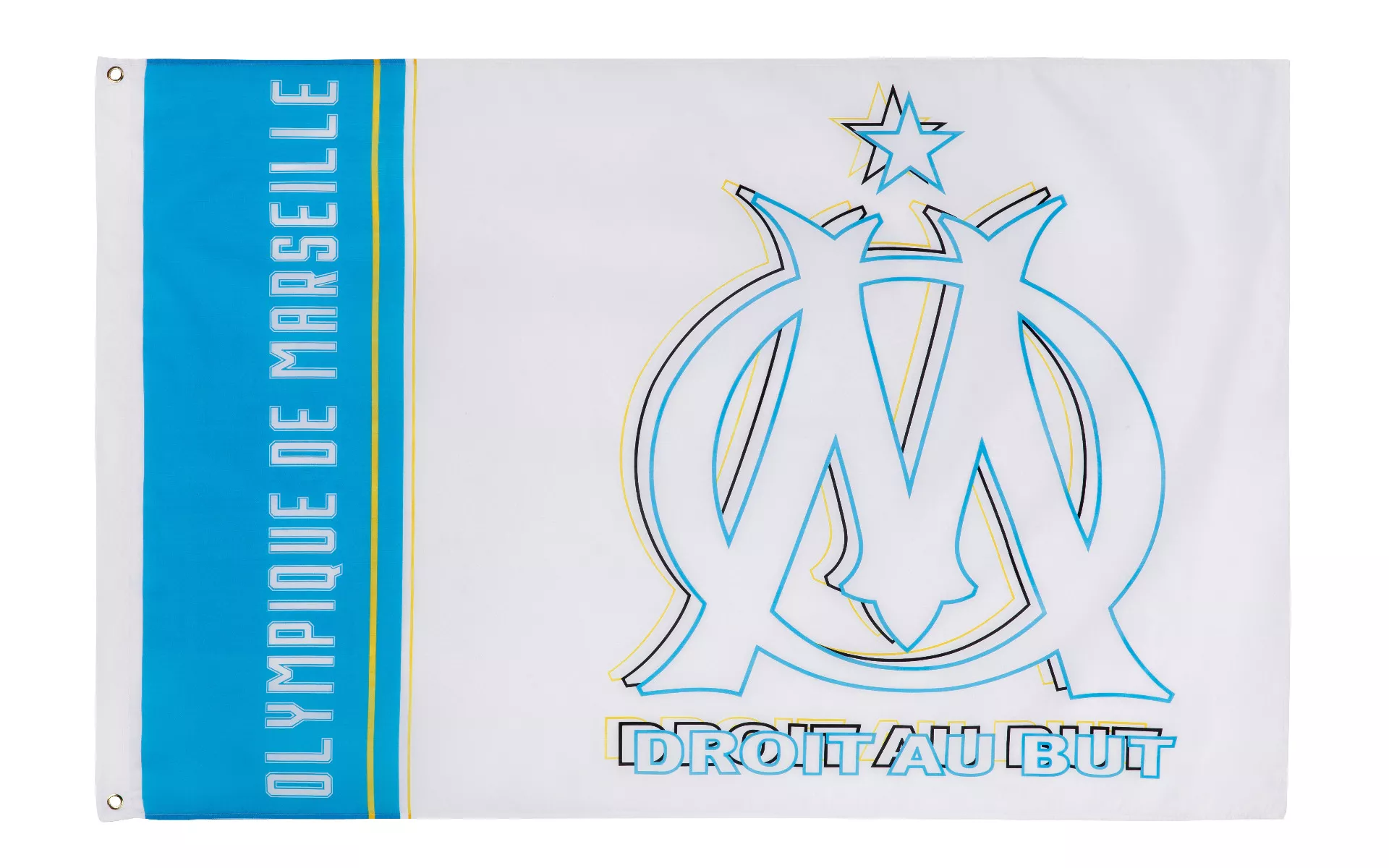 Drapeau France Marseille avec ourlet 